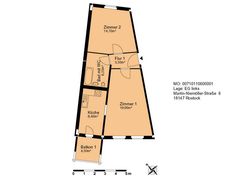 Wir renovieren für Sie 2- Zimmer Wohnung im Erdgeschoss