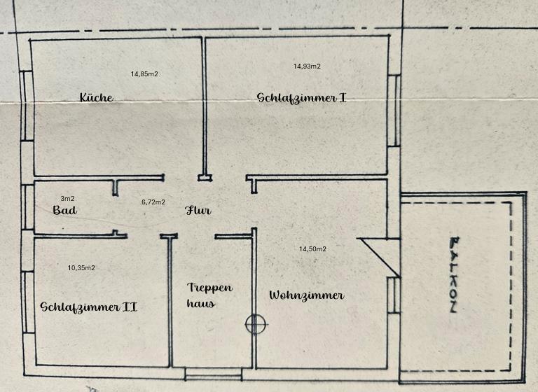 Etagenwohnung Kassel Kirchditmold - 3 Zimmer, 62 m&sup2;, 723&euro; | Angebot:26116177