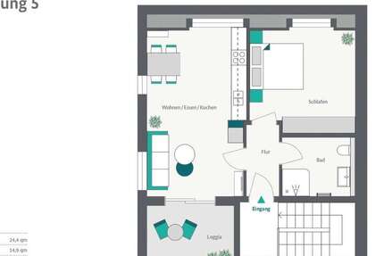 Wohnung Donauwörth - 2 Zimmer, 55 m&sup2;, 715&euro; | Angebot:26500406