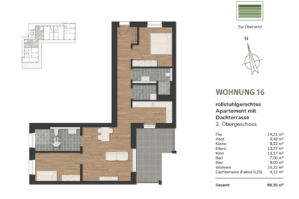 Wohnung Zetel - 3 Zimmer, 98 m&sup2;, 985&euro; | Angebot:23732002