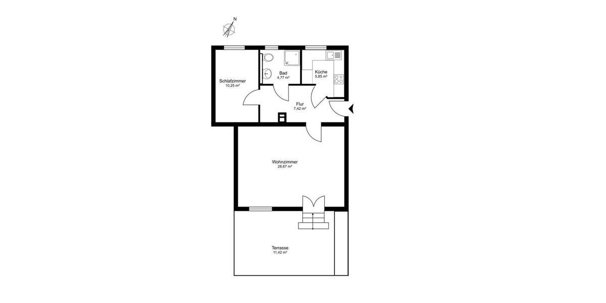 Erdgeschoßwohnung Kassel Bad Wilhelmshöhe - 2 Zimmer, 69 m&sup2;, 1.500&euro; | Angebot:24361286