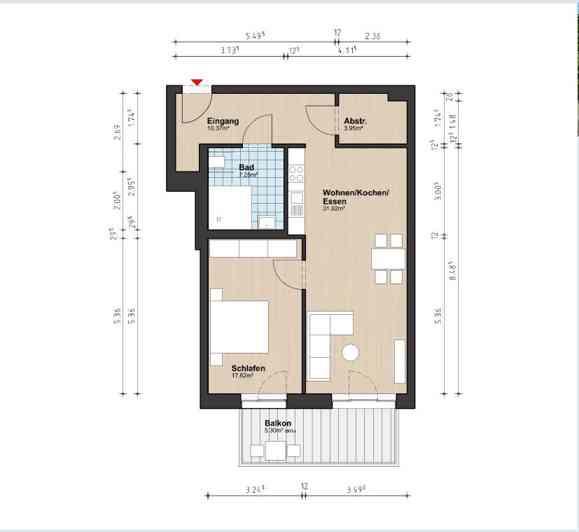 Etagenwohnung Essen Südviertel - 2 Zimmer, 75 m&sup2;, 1.166&euro; | Angebot:26451005