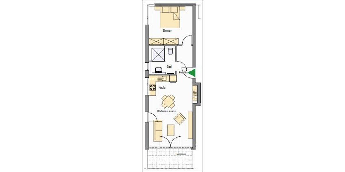 Erdgeschoßwohnung Weil am Rhein - 1 Zimmer, 57 m&sup2;, 990&euro; | Angebot:26550347