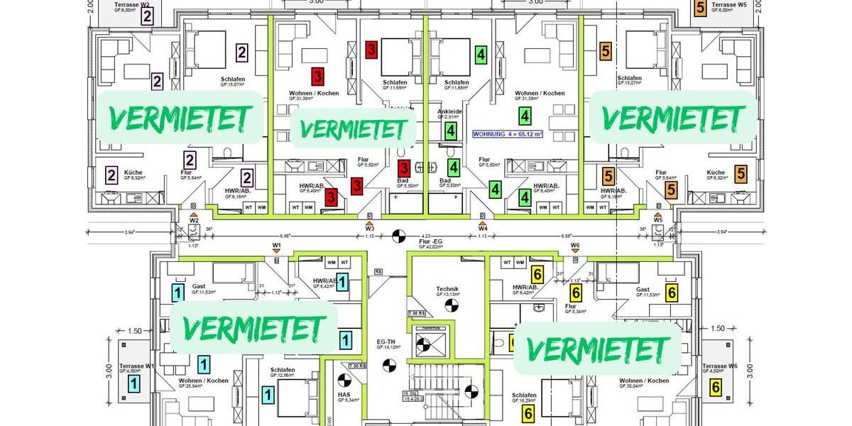 Erdgeschoßwohnung Barßel - 2 Zimmer, 65 m&sup2;, 675&euro; | Angebot:26593182