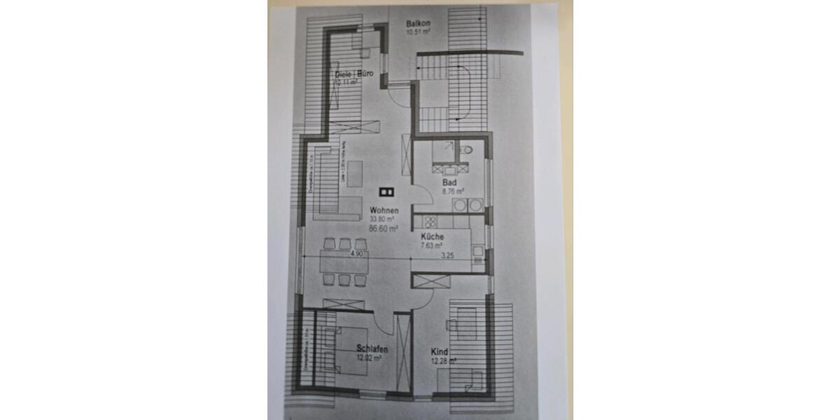 Dachgeschoßwohnung Geseke - 3 Zimmer, 90 m&sup2;, 8&euro; | Angebot:25395143