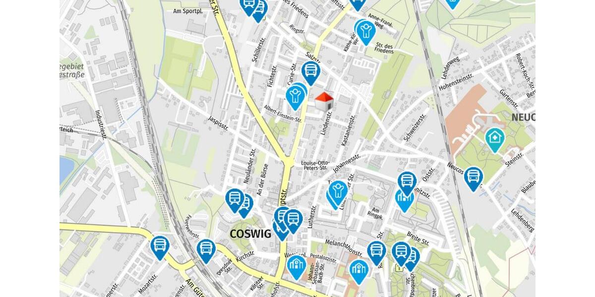 Erdgeschoßwohnung Coswig - 3 Zimmer, 58 m&sup2;, 649&euro; | Angebot:26659832