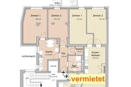 Wohnung Osnabrück Nahne - 2 Zimmer, 62 m&sup2;, 652&euro; | Angebot:25163345