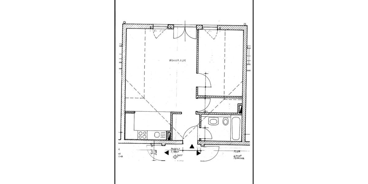 Dachgeschoßwohnung Heidenheim an der Brenz - 2 Zimmer, 53 m&sup2;, 830&euro; | Angebot:25924888