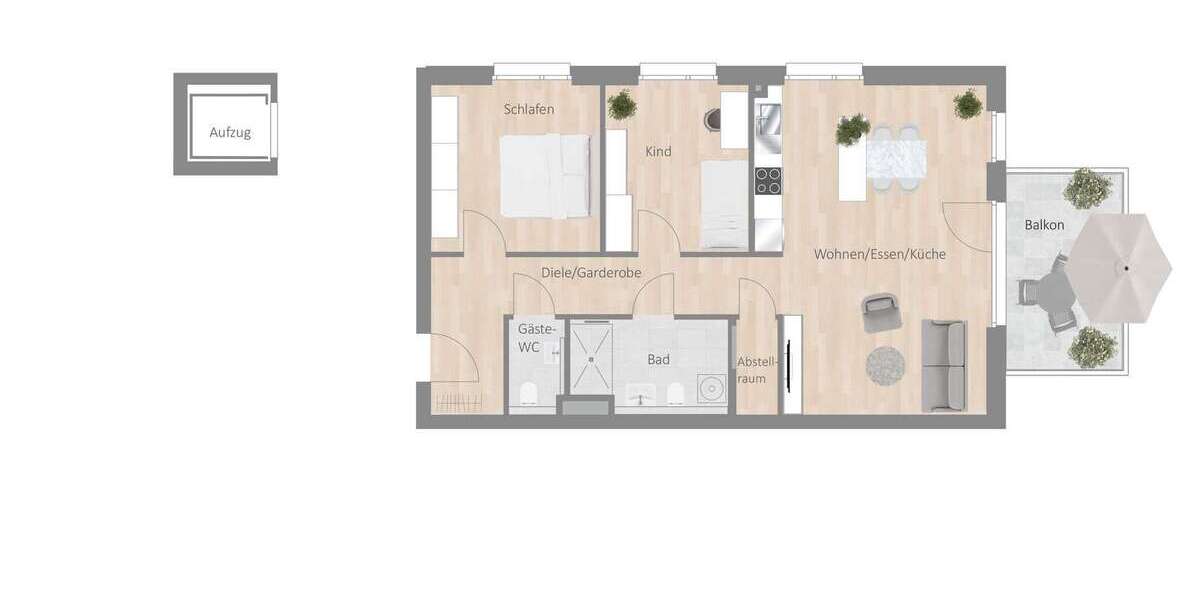 Etagenwohnung Besigheim - 3.5 Zimmer, 84 m&sup2;, 1.035&euro; | Angebot:25240944
