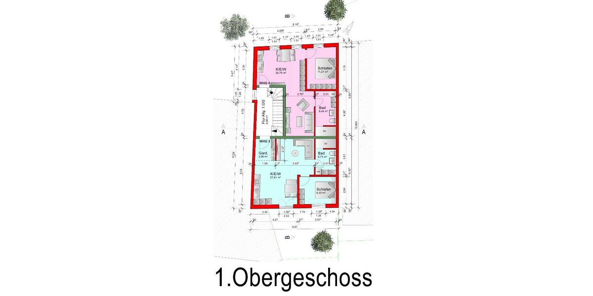 Etagenwohnung Pfarrkirchen - 2 Zimmer, 50 m&sup2;, 600&euro; | Angebot:26553405