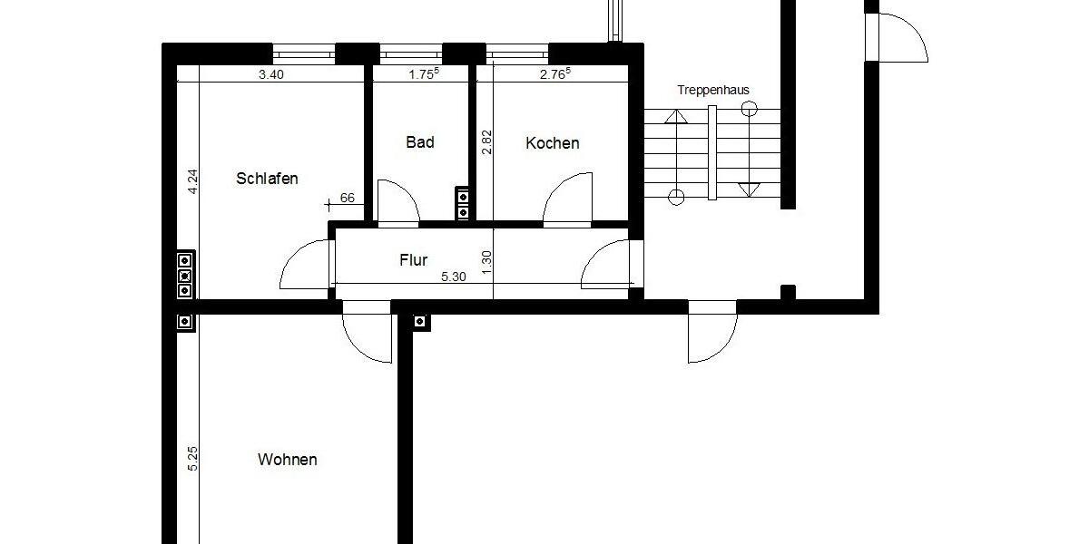 Etagenwohnung Nordhausen - 2 Zimmer, 53 m&sup2;, 347&euro; | Angebot:26292840
