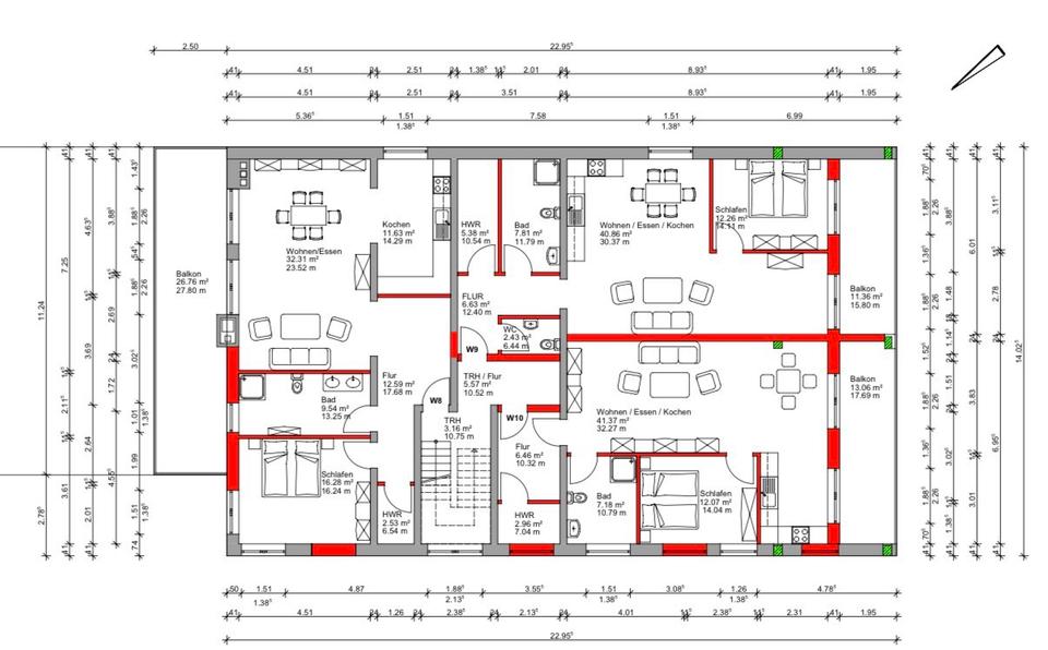 Etagenwohnung Vechta - 2 Zimmer, 80 m&sup2;, 830&euro; | Angebot:26248114