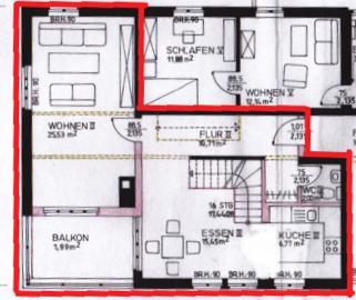 Maisonettenwohnung Hessisch Oldendorf - 5 Zimmer, 150 m&sup2;, 900&euro; | Angebot:25903351