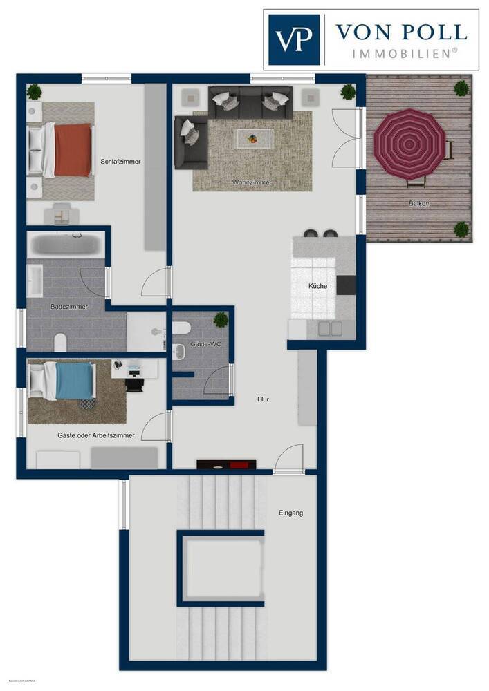 Wohnen auf Zeit in repräsentativer 3-Zimmerwohnung