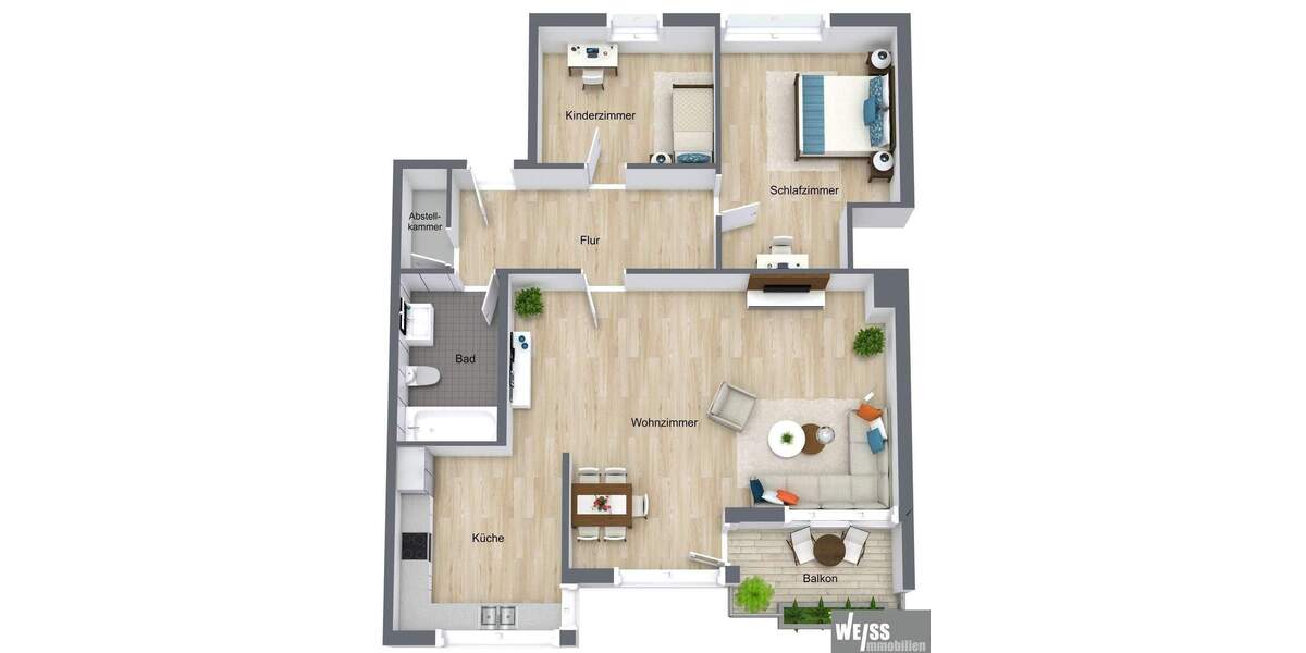 Etagenwohnung Volkach - 3 Zimmer, 106 m&sup2;, 1.000&euro; | Angebot:24862588