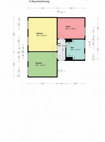 Etagenwohnung Oschersleben Oschersleben - 2 Zimmer, 59 m&sup2;, 344&euro; | Angebot:26515804