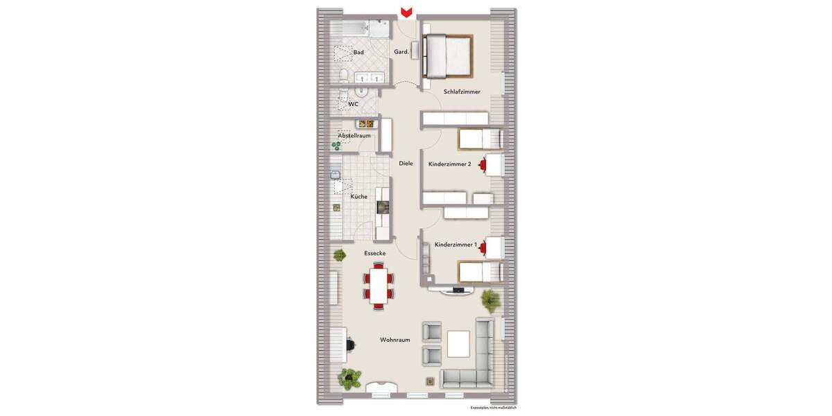 Etagenwohnung Herrieden - 4 Zimmer, 106 m&sup2;, 850&euro; | Angebot:25862337