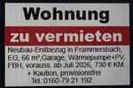 Erdgeschoßwohnung Flörsbachtal - 2 Zimmer, 66 m&sup2;, 730&euro; | Angebot:24810427