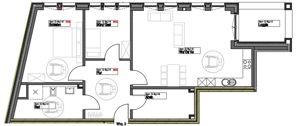 Etagenwohnung Lohne (Oldenburg) - 3 Zimmer, 107 m&sup2;, 980&euro; | Angebot:26489548
