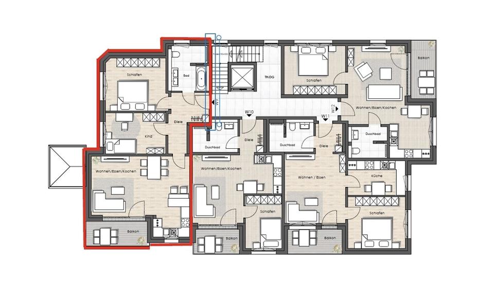 Modernes Wohnen mit Wohnberechtigungsschein 3 zimmer