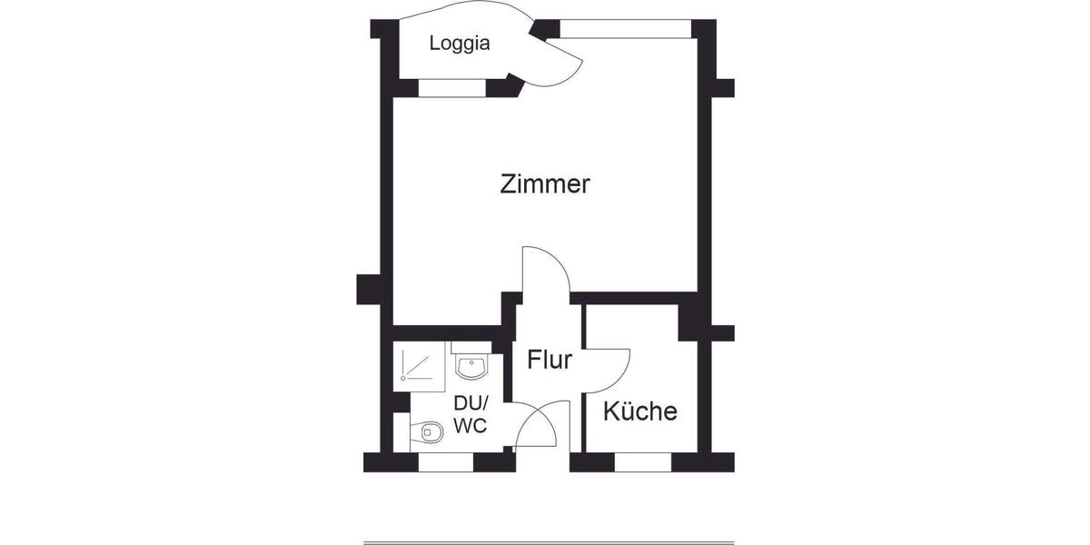 Etagenwohnung Seesen - 1 Zimmer, 34 m&sup2;, 255&euro; | Angebot:26587241