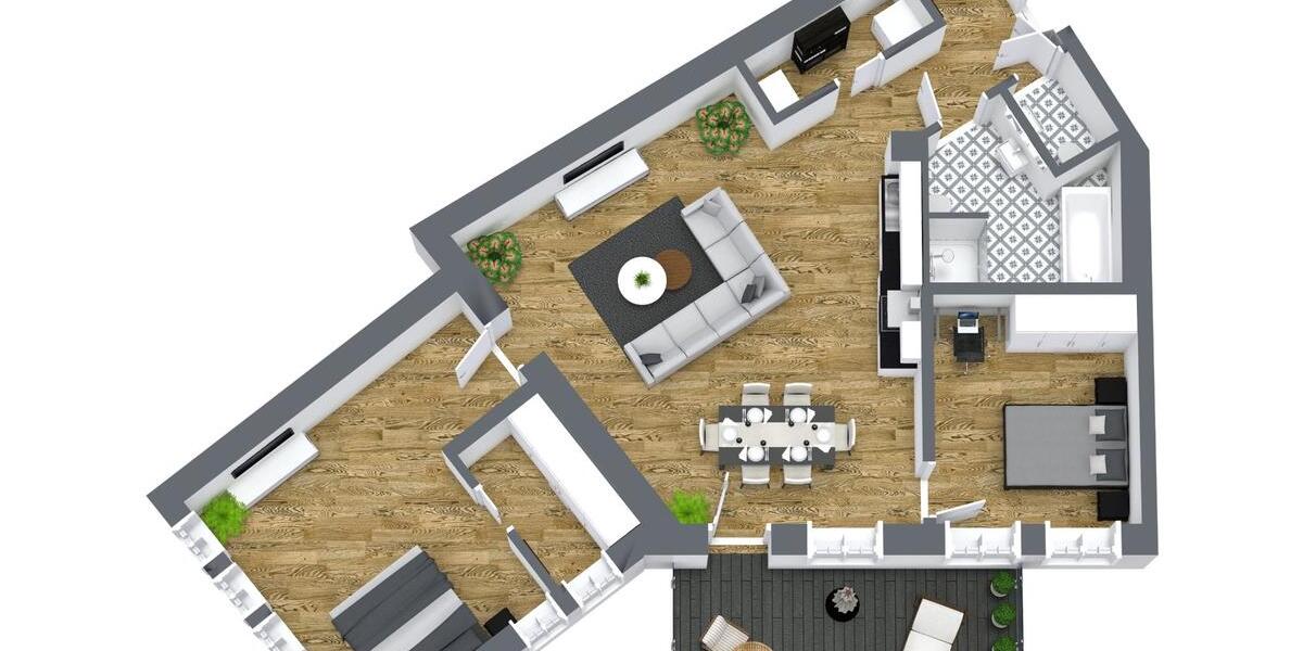 Erdgeschoßwohnung Limbach-Oberfrohna Oberfrohna - 3.5 Zimmer, 101 m&sup2;, 1.061&euro; | Angebot:24700876