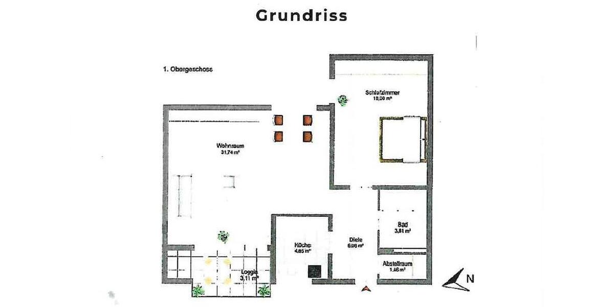 Etagenwohnung Selb - 2 Zimmer, 69 m&sup2;, 595&euro; | Angebot:26544492
