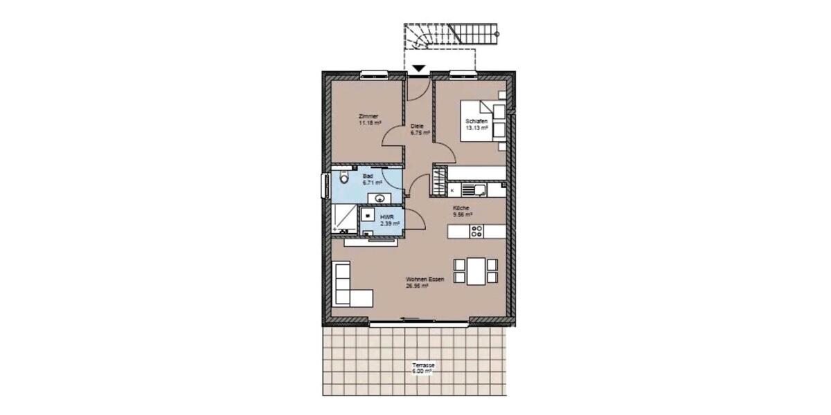 Terrassenwohnung Großenbrode - 3 Zimmer, 85 m&sup2;, 1.190&euro; | Angebot:23835512