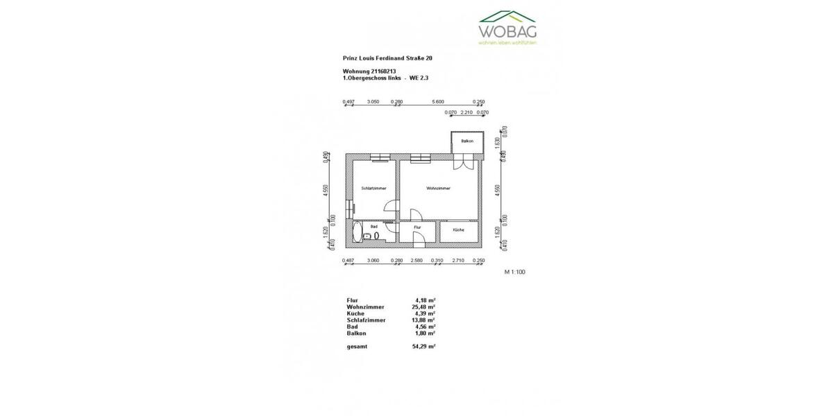 Etagenwohnung Saalfeld (Saale) - 2 Zimmer, 54 m&sup2;, 320&euro; | Angebot:24441348