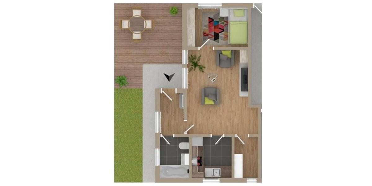 Erdgeschoßwohnung Herrenberg - 2.5 Zimmer, 43 m&sup2;, 795&euro; | Angebot:24355874