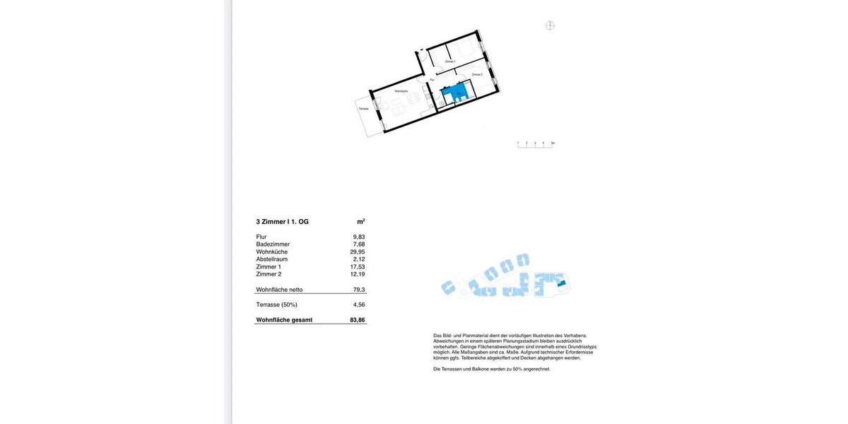 Etagenwohnung Hohen Neuendorf Bergfelde - 3 Zimmer, 83 m&sup2;, 1.509&euro; | Angebot:26679696