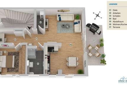 Wohnung Paderborn Univiertel - 2.5 Zimmer, 73 m&sup2;, 1.025&euro; | Angebot:27031576