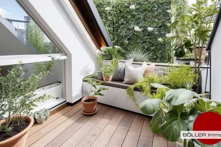 Total whitegold, timeless elegance mit wunderbarer kuschliger Dachterrasse! 2 zimmer