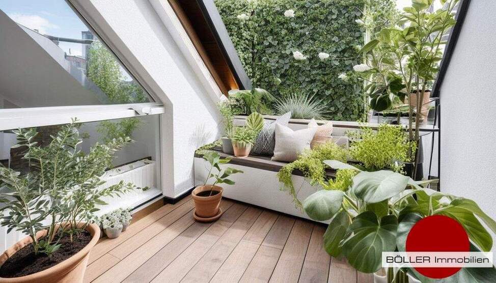 Total whitegold, timeless elegance mit wunderbarer kuschliger Dachterrasse! 2 zimmer