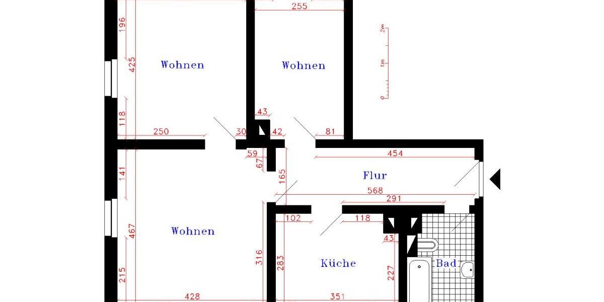 Etagenwohnung Penig - 3 Zimmer, 71 m&sup2;, 459&euro; | Angebot:25988401