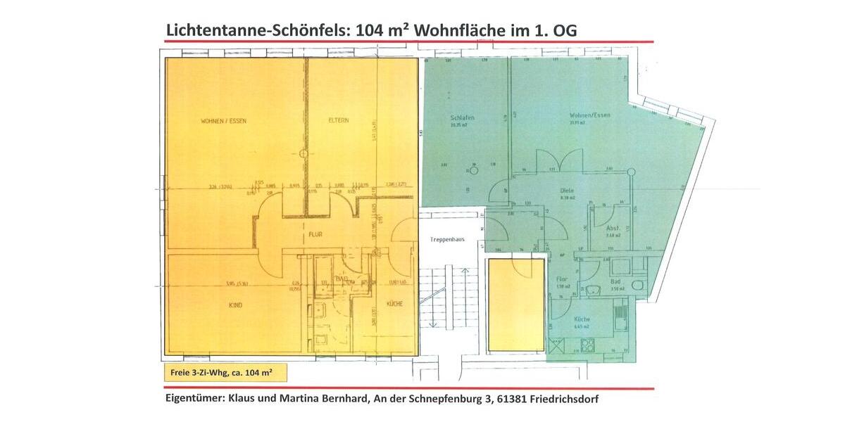 Etagenwohnung Lichtentanne - 3 Zimmer, 104 m&sup2;, 490&euro; | Angebot:24827822