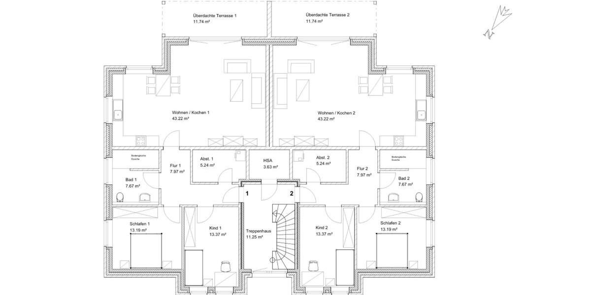 Erdgeschoßwohnung Bassum - 2 Zimmer, 91 m&sup2;, 1.000&euro; | Angebot:24628677