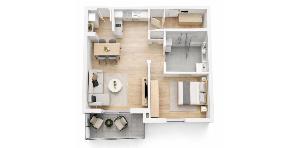 Erdgeschoßwohnung Merzig - 2 Zimmer, 60 m&sup2;, 765&euro; | Angebot:26130176