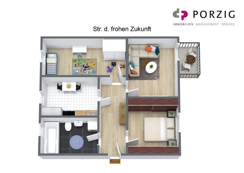 Etagenwohnung Weida - 3 Zimmer, 61 m&sup2;, 340&euro; | Angebot:25776567