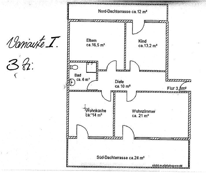 Dachgeschoßwohnung München Pasing-Obermenzing - 3 Zimmer, 96 m&sup2;, 1.850&euro; | Angebot:25917531