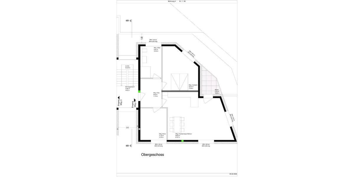 Etagenwohnung Osburg - 3 Zimmer, 88 m&sup2;, 1.140&euro; | Angebot:25182736