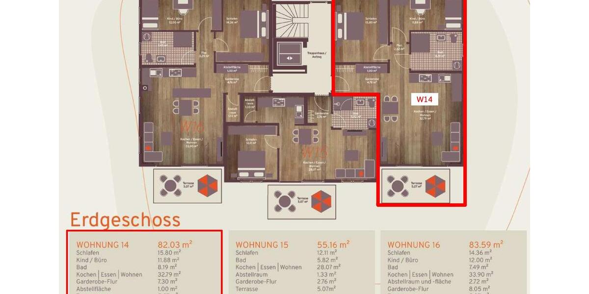 Erdgeschoßwohnung Neumarkt in der Oberpfalz Altenhof - 3 Zimmer, 82 m&sup2;, 1.095&euro; | Angebot:25755376