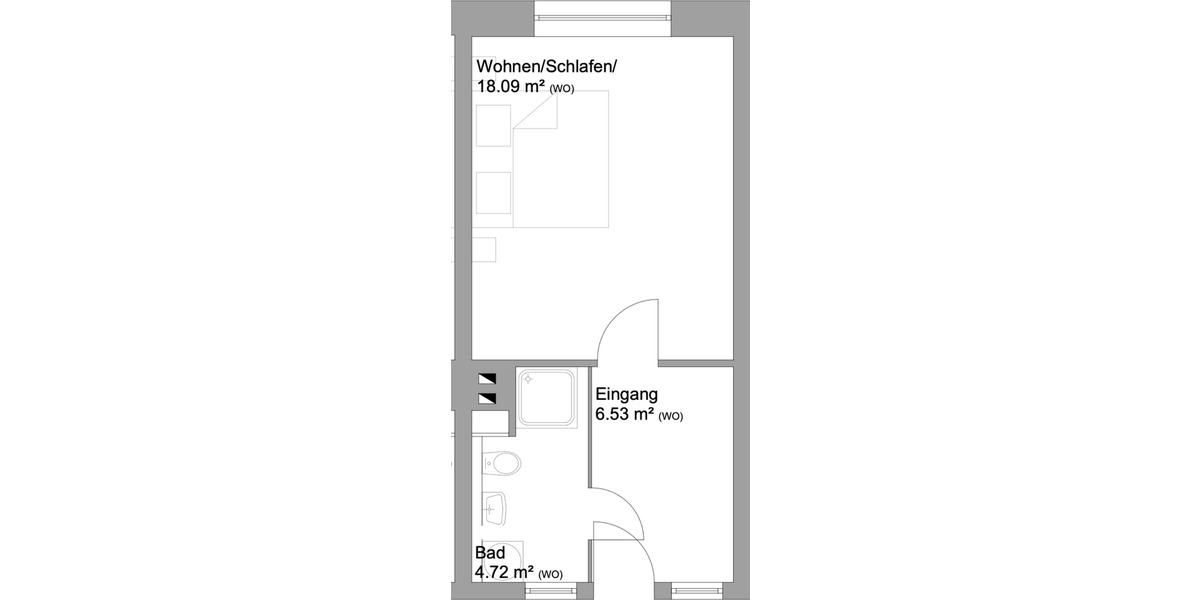 Wohnen auf Zeit Krefeld - 1 Zimmer, 29 m&sup2;, 840&euro; | Angebot:25922892
