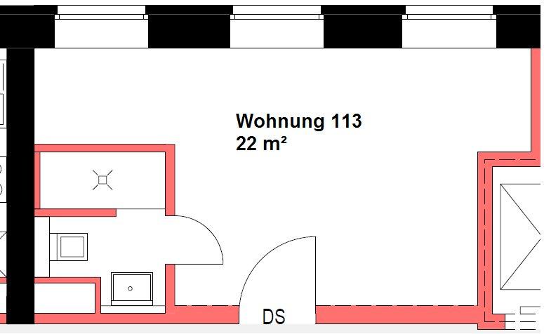 Etagenwohnung Bocholt Stenern - 1 Zimmer, 22 m&sup2;, 345&euro; | Angebot:26632067