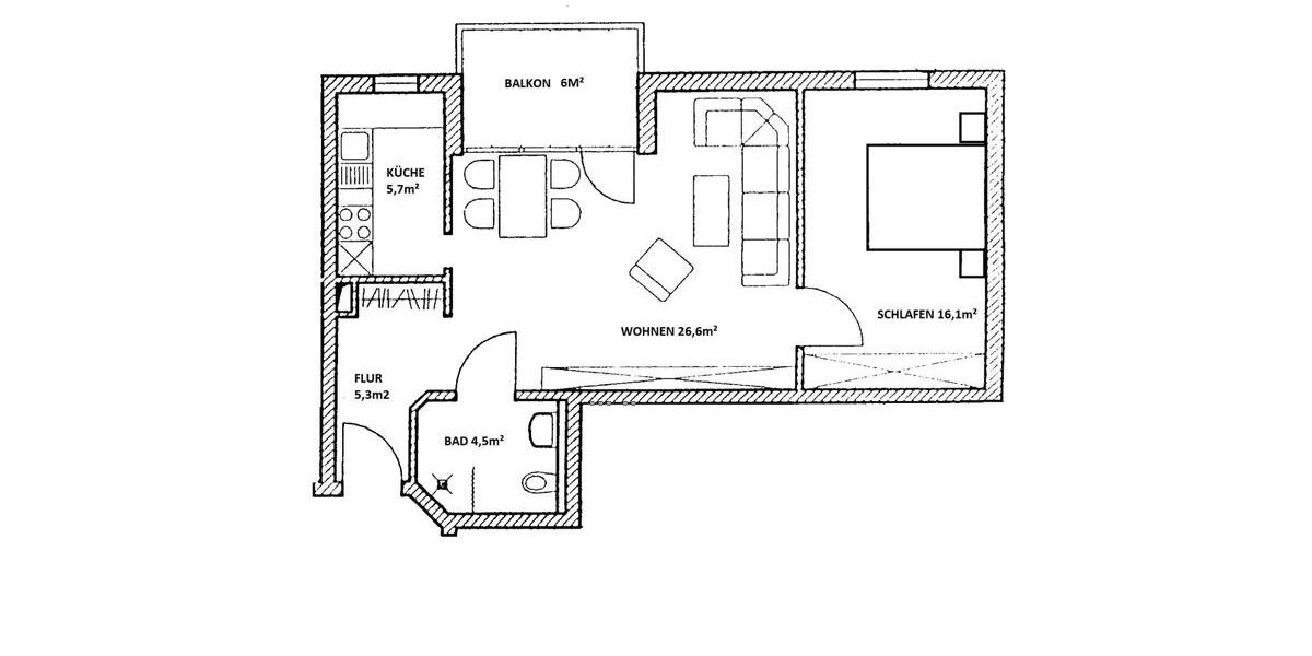 Etagenwohnung Wilkau-Haßlau Haßlau - 2 Zimmer, 60 m&sup2;, 670&euro; | Angebot:26662722