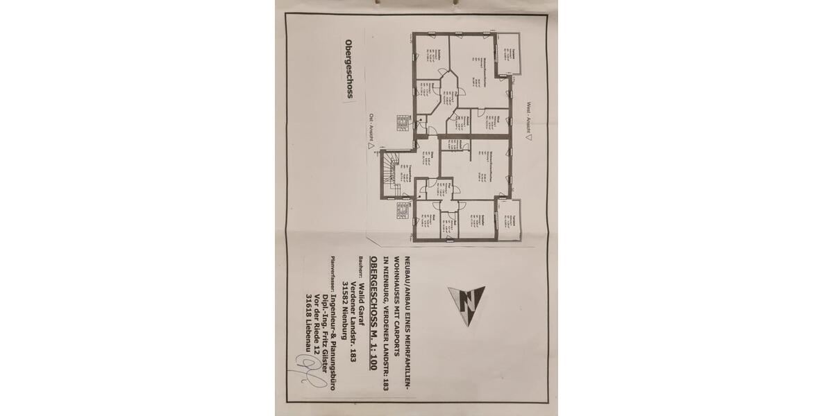 Etagenwohnung Nienburg (Weser) - 3 Zimmer, 93 m&sup2;, 950&euro; | Angebot:26348230
