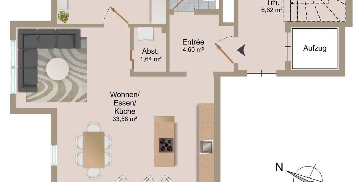 ROGERS: Erstbezug - Exklusive Eckwohnung mit edler Ausstattung 2 zimmer