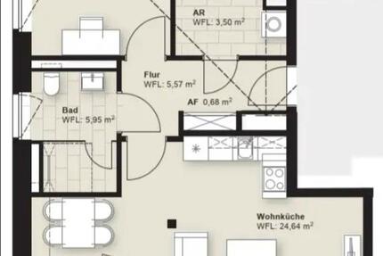 Erstbezug- Moderne Dachgeschoss 2-Zimmer Wohnung in Großburgwedel 2 zimmer