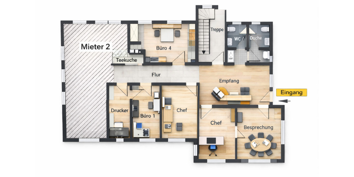 Büro- oder Praxisräume ca. 135 m² in MengenRulfingen zimmer