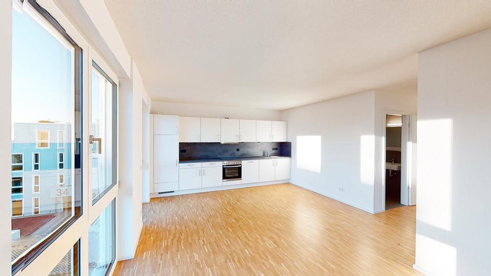 3-Zimmer-Erdgeschoßwohnung mit Einbauküche und Terrasse